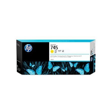 HP 745 300-ml DesignJet Yellow Ink Cartridge,F9K02A