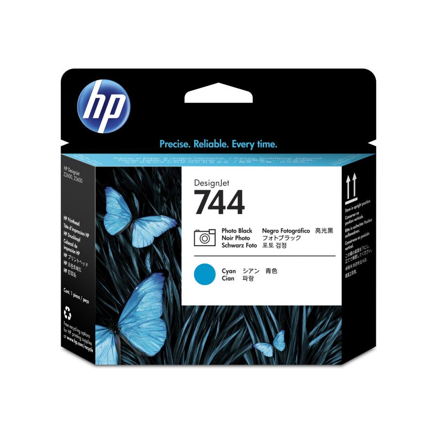 HP 744 Photo Black/Cyan DesignJet Printhead, F9J86A