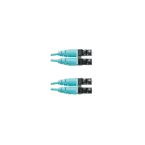 LC Ke LC Duplex, 2-fiber OM3 10 GbE Kabel Patch OFNR (riser) Standar, 1.6mm Berjaket Kabel Std. 2m ( FX2ERLNLNSNM002 )