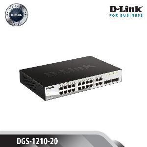 Gigabit Ethernet Web Smart Switch, 16 X 10/100/1000Base-T, 4 X 100/1000Mbps GbE / SFP Combo Gigabit Standard Smart Managed Switch, MAC Address 8K, Fanless, 6KV Surge Protection