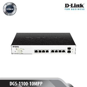 MAX POE, 10-Port Gigabit PoE++ Smart Managed Switch (Port 1-6 Up-to 30W, Port7-8 Up-to 75W, Power Budget : 242W,Rackmountable)