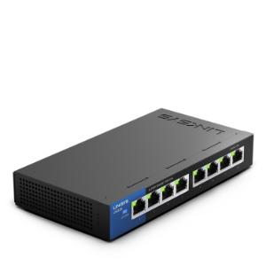 LINKSYS SWITCH, POE, GIGABIT, UNMANAGED, 8-PORT