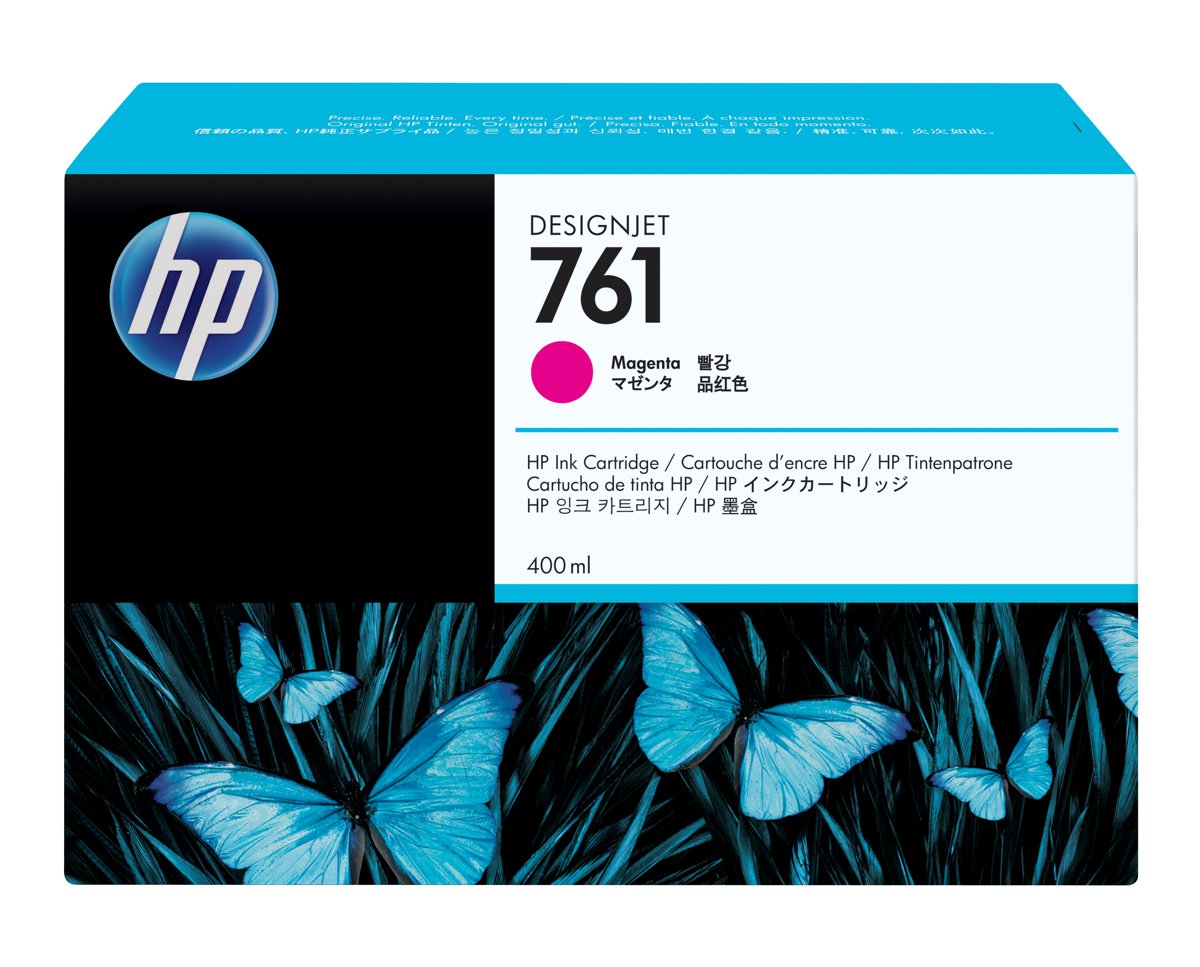 HP 761 400-ml Magenta DesignJet Ink Cartridge,CM993A