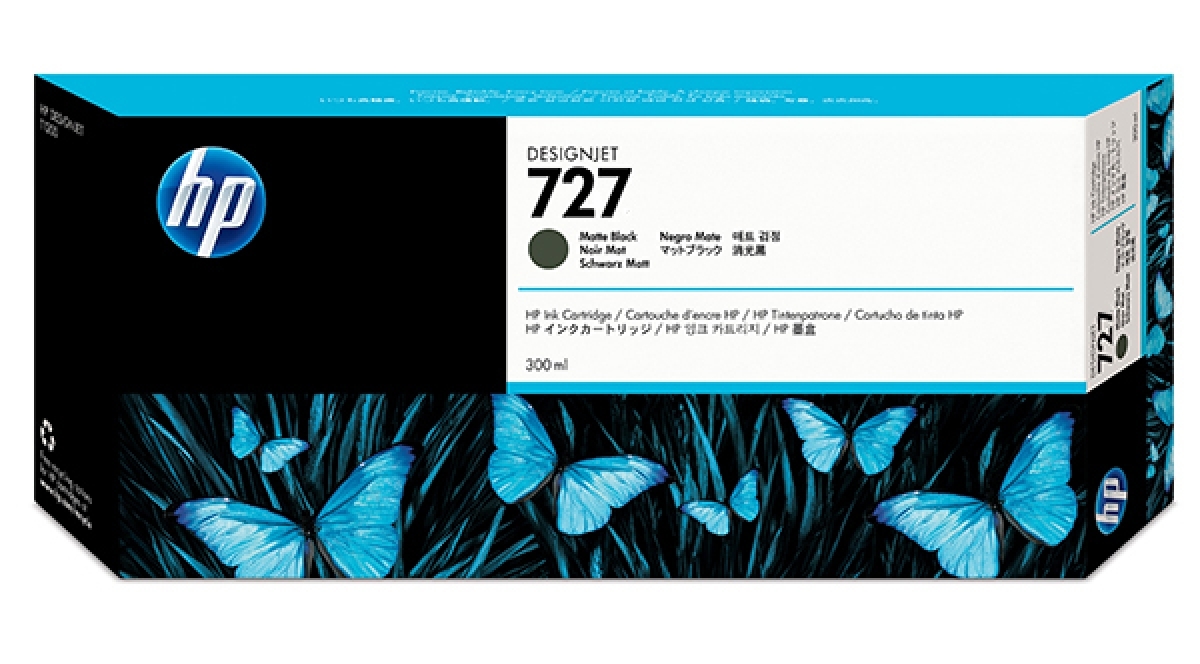 HP 727 300-ml Matte Black DesignJet Ink Cartridge 3WX19A