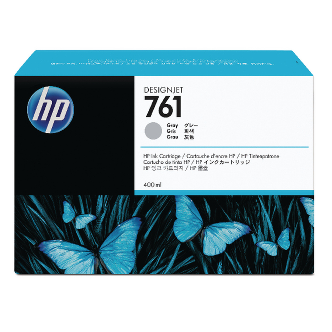 HP 761 400-ml Gray DesignJet Ink Cartridge,CM995A