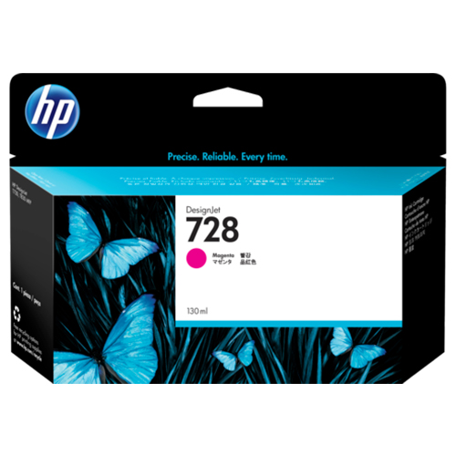 HP 728 130-ml Magenta DesignJet Ink Cartridge, F9J66A
