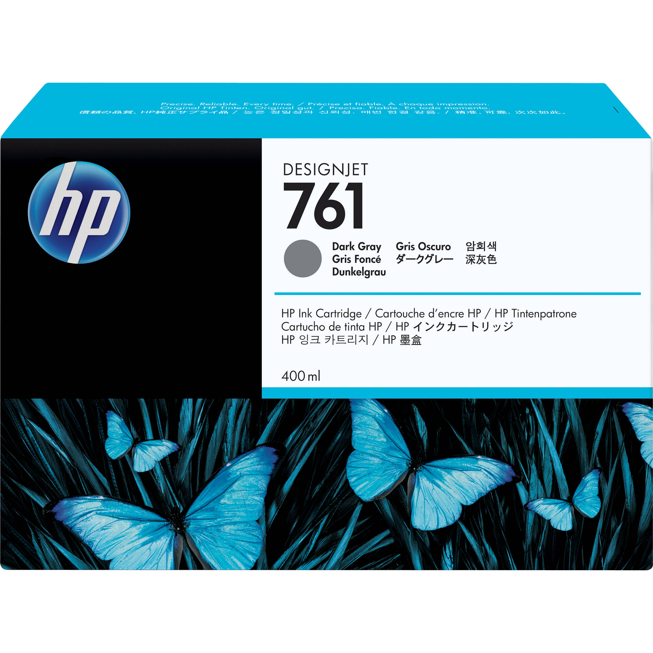 HP 761 400-ml Dark Gray DesignJet Ink Cartridge,CM996A