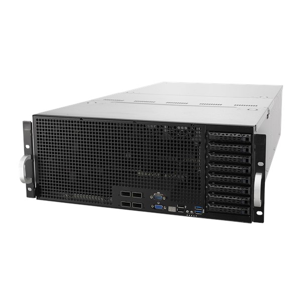 ASUS ASUS SERVER GPU ESC8000 G4 2X10CORE INTEL XEON SILVER 4210R, 2X8GBRDIMM,240GB NVME BOOTDRIVE, NOHDD,NO OS, SUPPORT UP TO 8GPU(VGA)CARD ,REDUNDANT (2+1) 1600W PSU, RACKMOUNT 4U, 3YEARS NBD