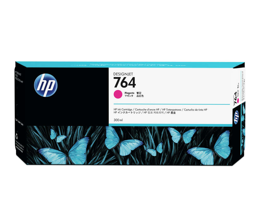 HP 764 300-ml Magenta DesignJet Ink Cartridge,C1Q14A