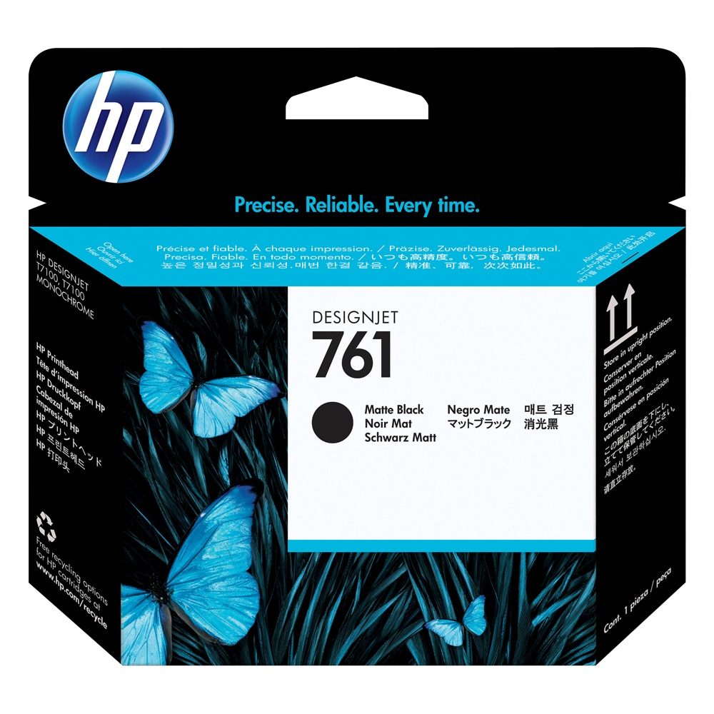 HP 761 Matte Black/Matte Black DesignJet Printhead,CH648A