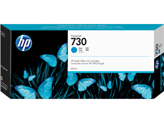 HP 730 300-ml Cyan DesignJet Ink Cartridge