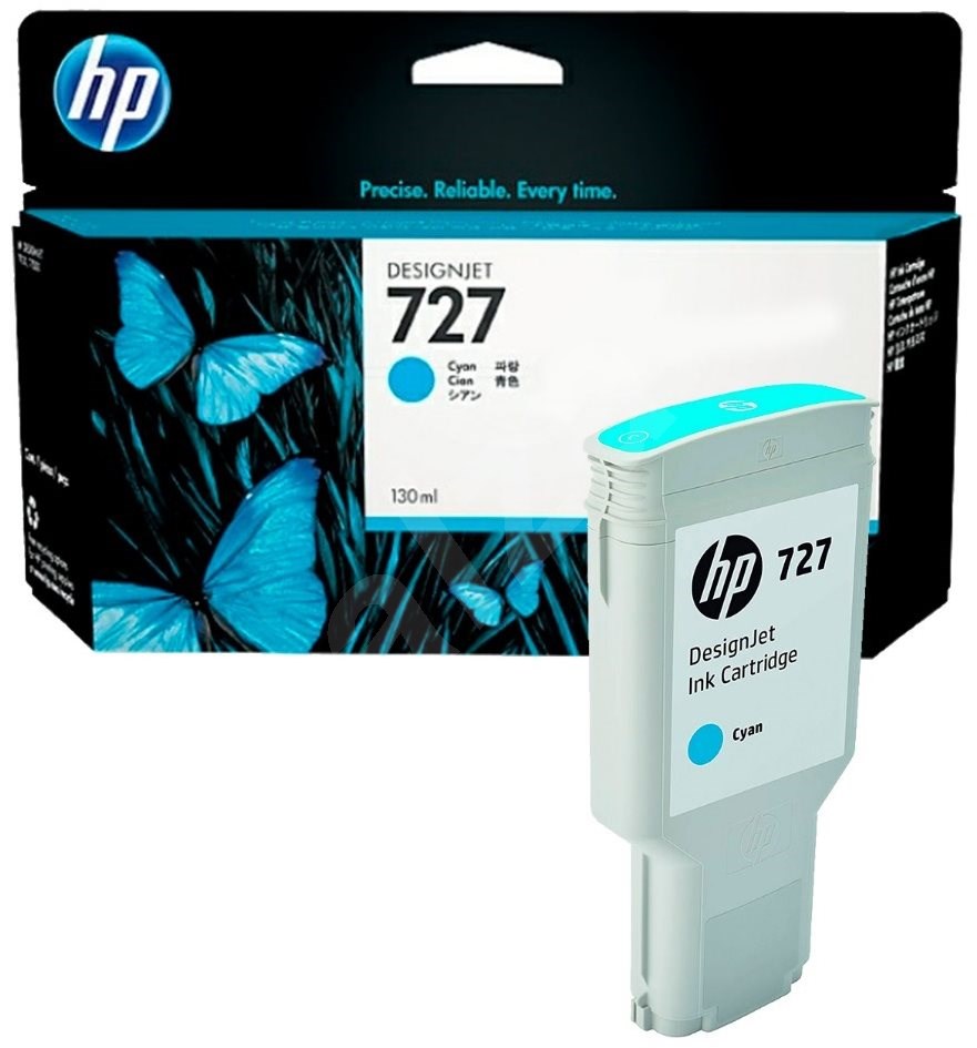 HP 727 300-ml Cyan DesignJet Ink Cartridge, F9J76A