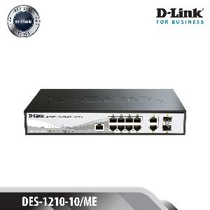 Fast Ethernet Web Smart Switch, 8-Port 10/100Mbps + 2 Combo 10/100/1000Based-T/ 100/1000 SFP L2 Metro Ethernet Switch