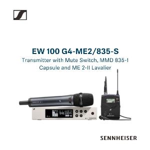 Mic Wireless Sennheiser Type EW 100 G4 ME2/835S