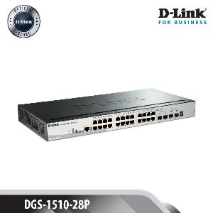 D-link Layer-3 Lite Gigabit Stackable Smart Pro POE Switches,24 X 10/100/1000Base-T 802.3af/802.3at PoE, 2 X 100/1000Mbps SFP, 2 X 10G SFP+ Gigabit Stackable Smart Managed Switch (Ports 1-24: Up To 30 W), MAC Address 16K, Power Budget: 193W