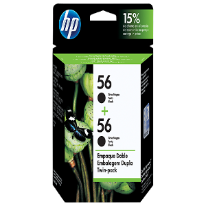 HP 56 Black Ink Cartridge Twin Pack