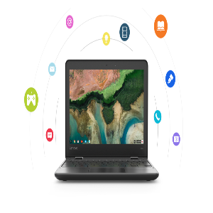LENOVO NOTEBOOK LENOVO 300e CHROMEBOOK 2ND GEN AST A4 4G 32G CRM MTM.82CE0000US (HANYA BERFUNGSI OPTIMAL APABILA TERDAPAT JARINGAN INTERNET)