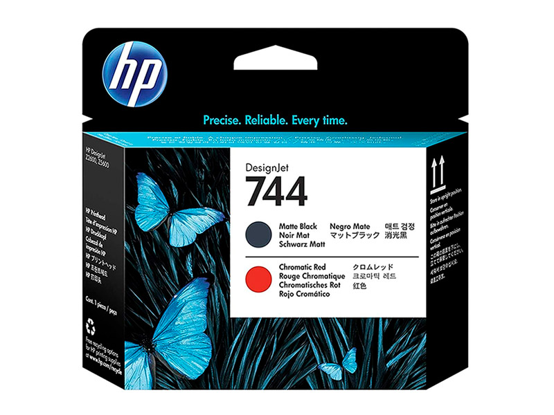 HP 744 Matte Black/Chromatic Red DesignJet Printhead,F9J88A